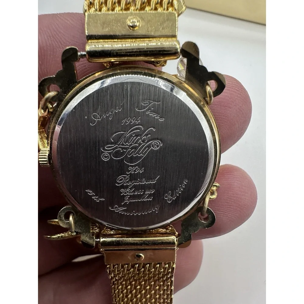 Kirk’s Folly “Angel Time” Celestial Fairy Wristwatch Gold Tone 1994 Anniversary